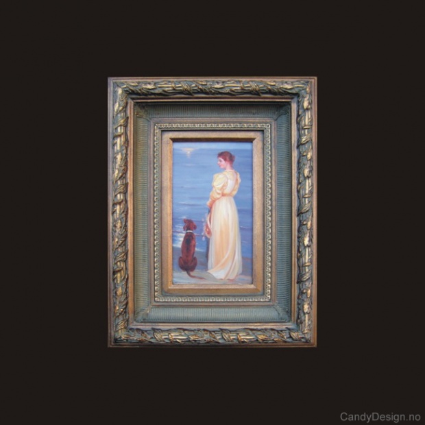 Oljemaleri  Summer Evening near Skagen