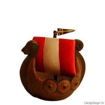 Vikingskip med Svensk flagg