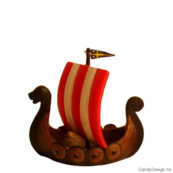 Vikingskip med Svensk flagg