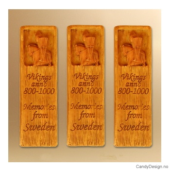 Viking til hest - Woodstyle magnet plater