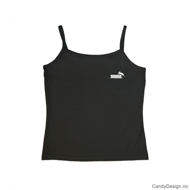 L - Ladies strap models of shirts model B black w/white Moose with moose print print