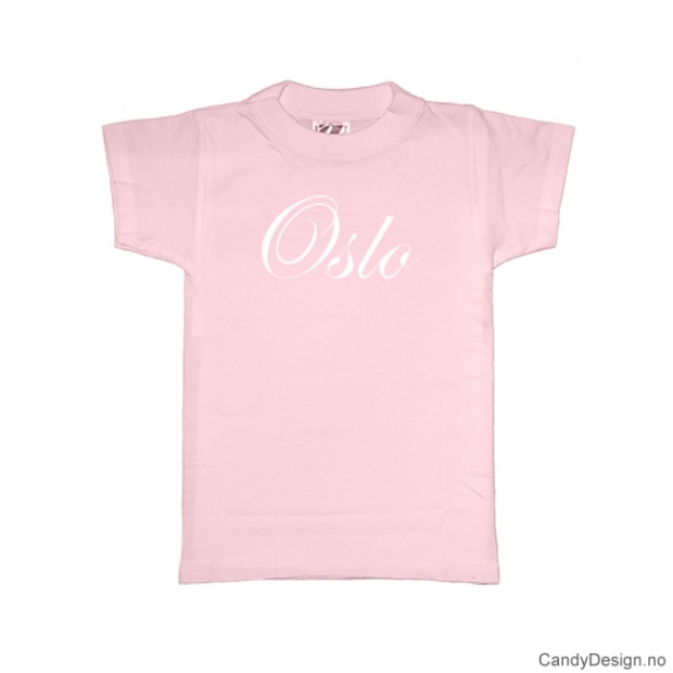 S - Ladies Classic T-shirt Oslo pink with white print