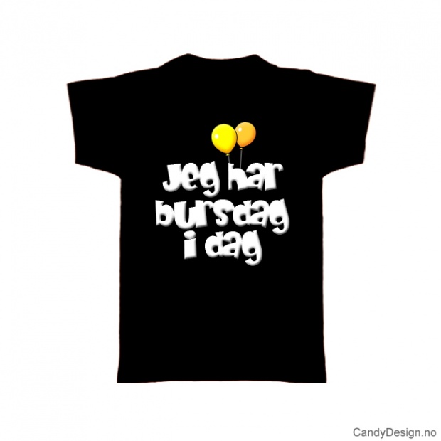 XXL - Herre T-skjorte - Jeg har bursdag i dag - sort