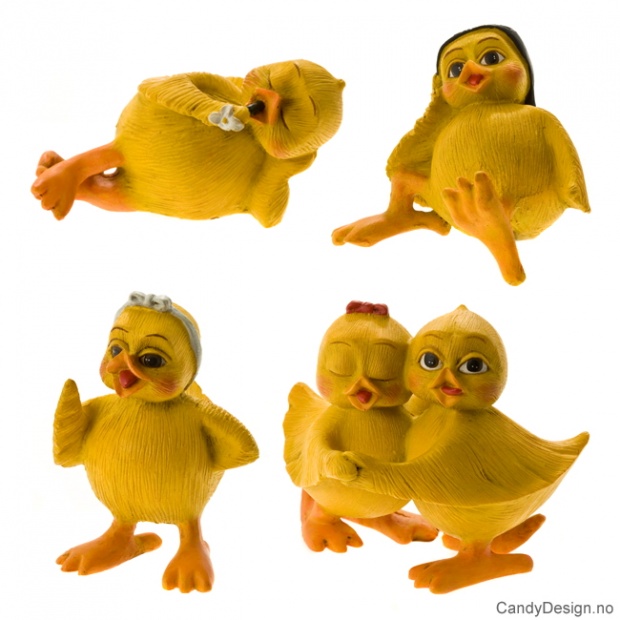 Store påskekyllinger assortert