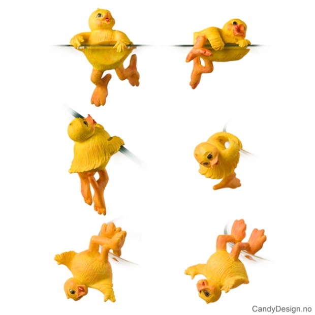 Påske kyllinger hengende assortert