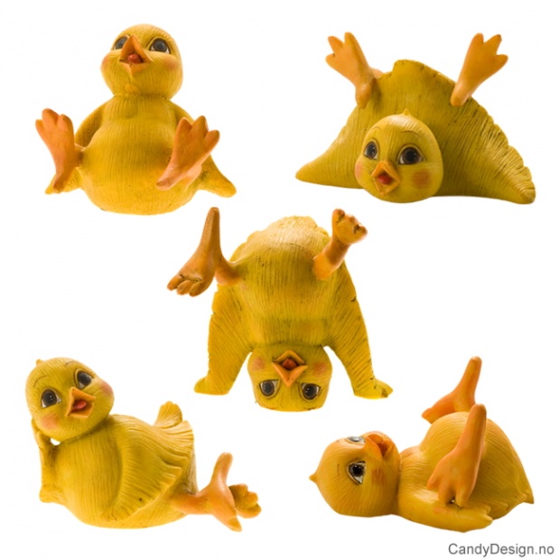 Store påske kyllinger assortert