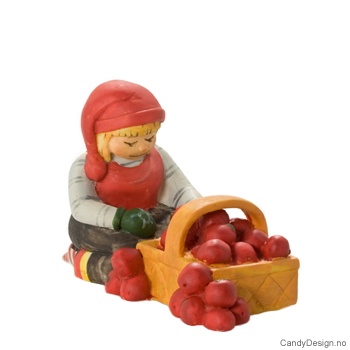 Nisse figur med epler