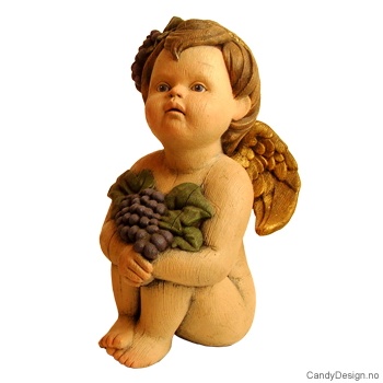 Woodstyle engel med druer