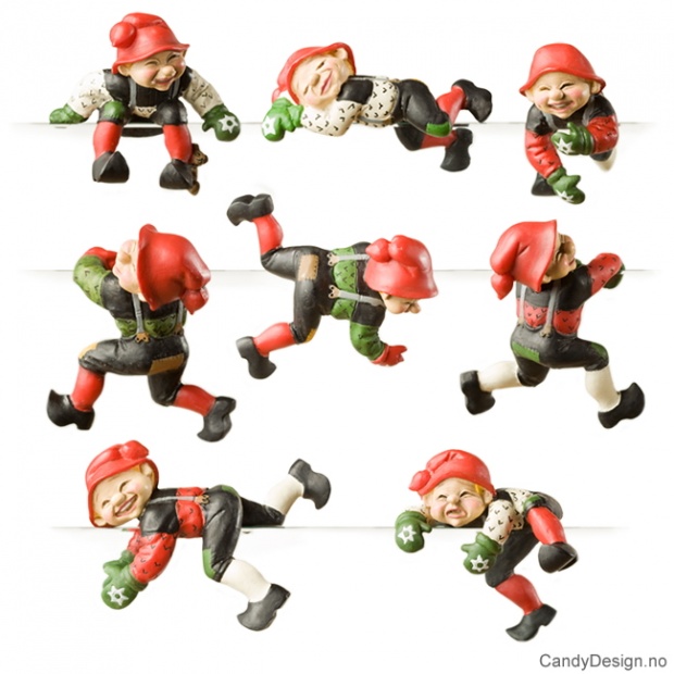 Henge og klatrenisser assortert