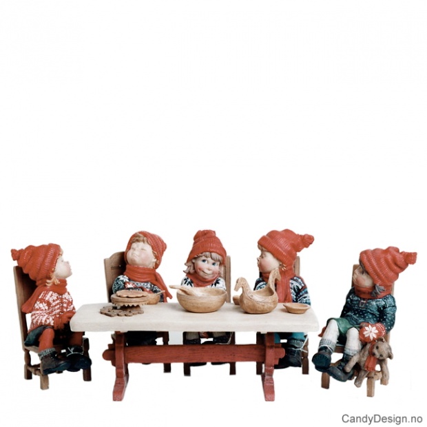 Kantsittende Julebarn assortert - kun figurer