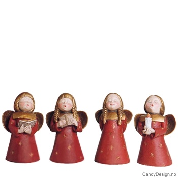 Medium Syngende engel - Rød