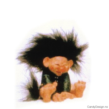 Troll med grønn/svart genser