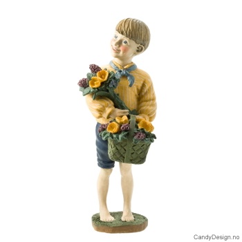 Sommergutt m/blomster