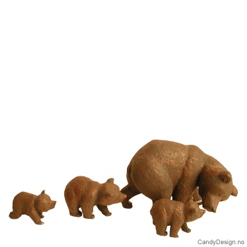 Bjørn gående  1 unge