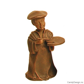 Bronse Carl Larsson barn - Gutt med pensel og palett