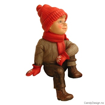 Carl Larsson gutt sittende på kant