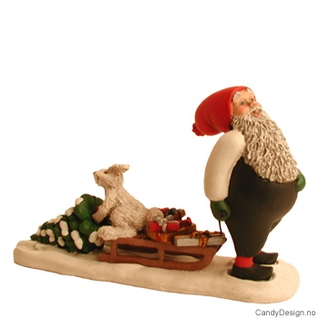 Julenisse med kjelke