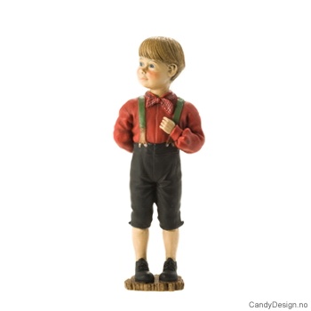 Carl Larsson gutter og piker  Gutt rød skjorte