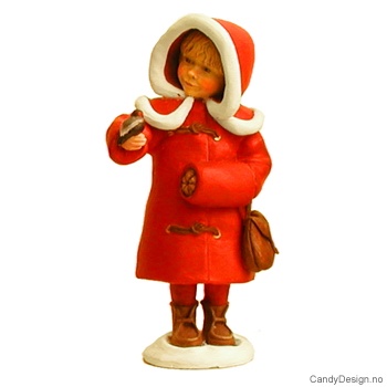 Pike med fugl og muffe