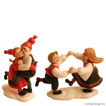 Dansende figurer assortert