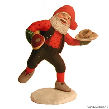 Festnisse figur - Nisse med skinke under armen