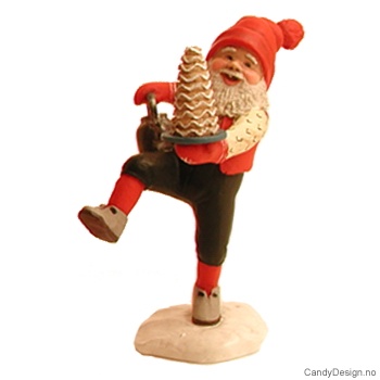 Festnisse figur - Nisse ser mot sin venstre side (kaffe)