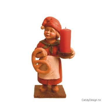 Nissemor i orange med lysholder