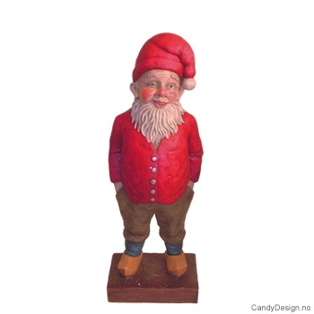 Nissefar med hendene i lommene - Rød