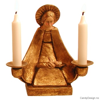 Stor Maria med barn og lysestake