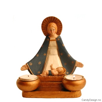 Liten Maria med barn og telys