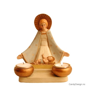 Liten Maria med barn og telys