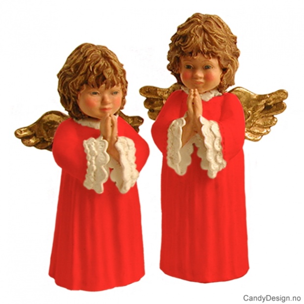 To engler i bønn med vinger