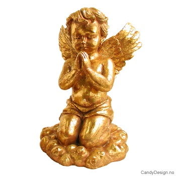 Engel på kne i gull
