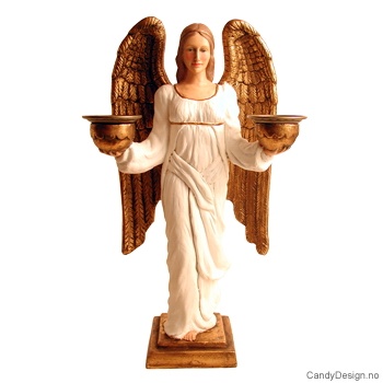 Rafaels engel lysestake - Hvit