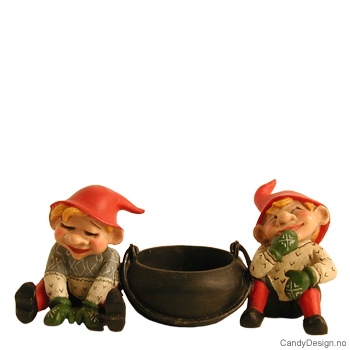 To nisser med telysholder