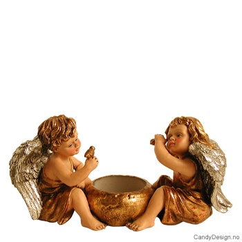 Engel telysestake gull/ sølv