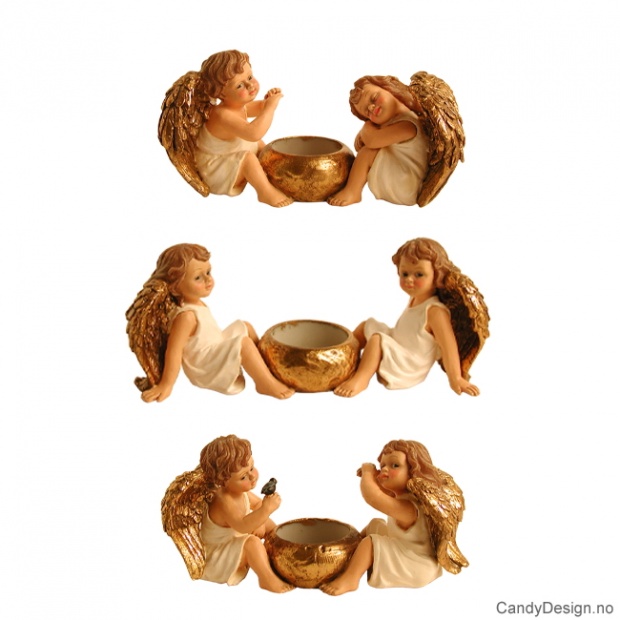 Engel telysestake offwhite assortert