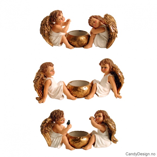 Engel telysestake hvit assortert