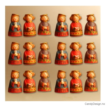 Engler i flere farger med magnet