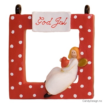 Engel i vindu - rød