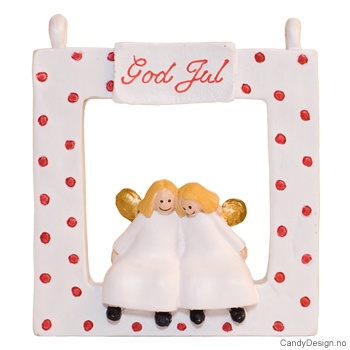 Engler i vindu - hvite