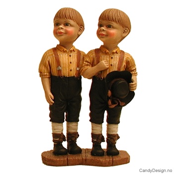 Tvillingfigurer - Gutter i gul skjorte