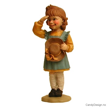 Pike med hatt - Gul med blått mønster