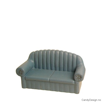 Blå liten sofa