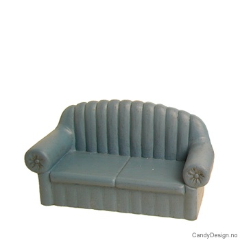 Blå medium sofa