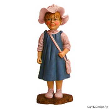 Pike med bølgete hår i blått