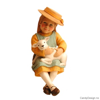 Carl Larsson barne figurer  - Pike med lampe på fanget