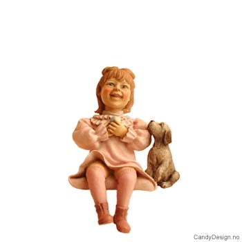 Carl Larsson - Pike i rosa med hund