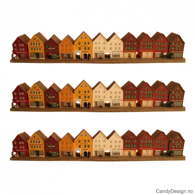 Bryggen  i Bergen suvenir medium