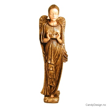 Stor engel skulptur - Gull